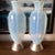 Mid-Century Modern Mid 20th Century Large Pair of Murano Glass Opalescent Glass Table Lamps For Sale - Image 3 of 7