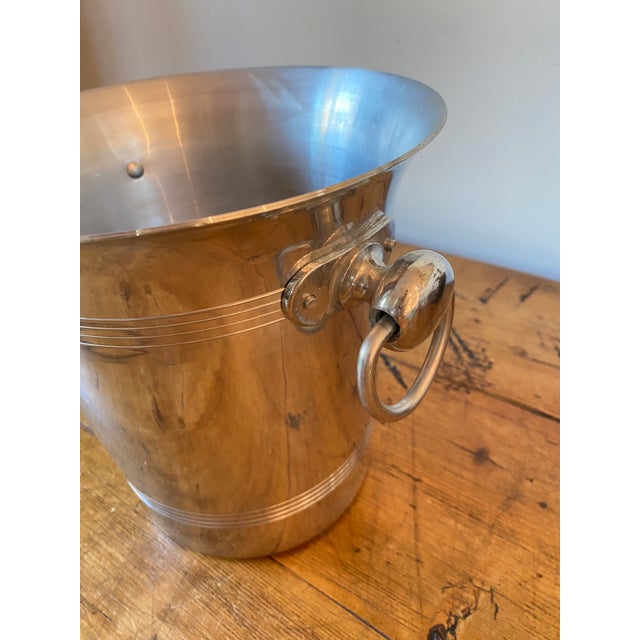 French Vintage Artex Aluminum Champagne/Ice Bucket, Made in France For Sale - Image 3 of 8