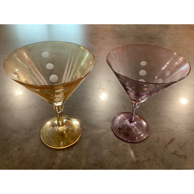 Mid 20th Century I. Godinger Italian Martini Glasses a Pair Chairish