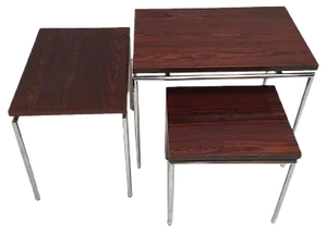 Dutch Palissander Nesting Tables, 1960s, Set of 3