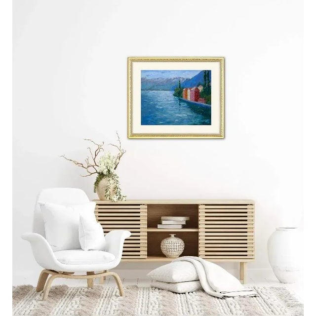 Original Oil Painting Landscape 20x16 Title: Lake Como Italy Oil on canvas panel Signed: Haas Unframed. Frames shown are...