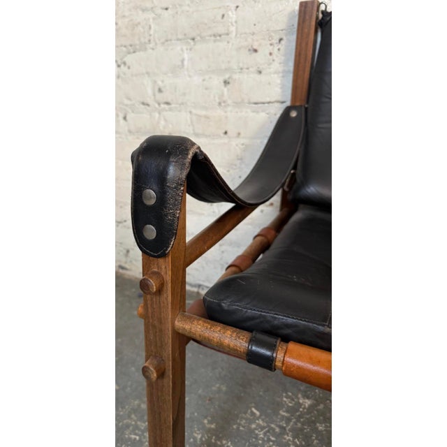 Rare Mid-Century Safari Chairs After Arne Norell For Sale In New York - Image 6 of 15