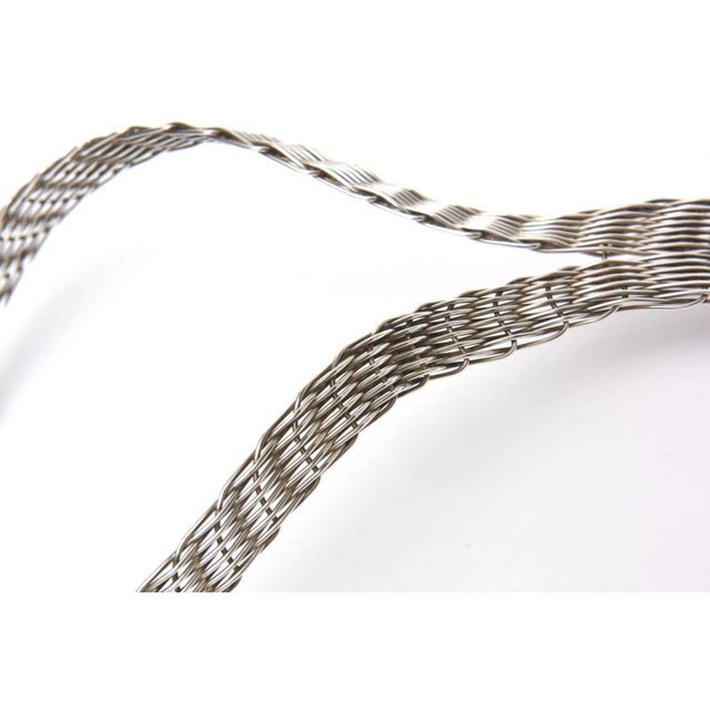 Metal Vintage j.p. Coutrel Sterling Silver v Necklace, French For Sale - Image 7 of 11
