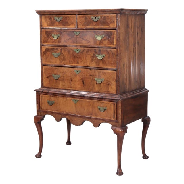 18th Century George I Walnut Tallboy Chest-on-Stand, England For Sale