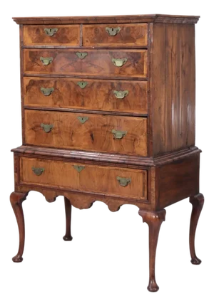 18th Century George I Walnut Tallboy Chest-on-Stand, England