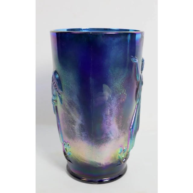 1990s Fenton Faverne Spring and Fall Limited Edition Vase by Marge Reynolds and Carl Schmitz For Sale - Image 5 of 11