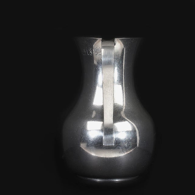 Mid-Century Modern Mid 20th Century John Somers Elegant Pewter Pitcher For Sale - Image 3 of 5