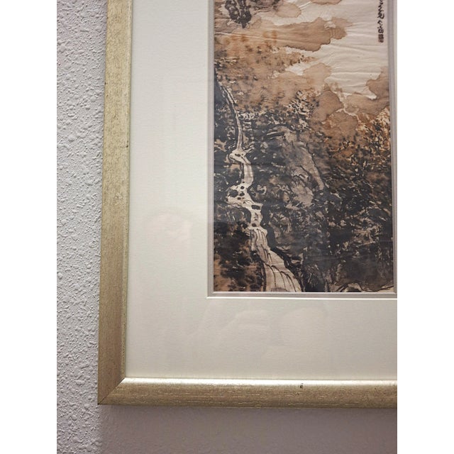 Wood Chinese Ink Wash Watercolor by Yang Yang For Sale - Image 7 of 13