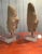 Antique Central American Aztec Stone Heads with Acrylic Glass Base, Set of 2 For Sale - Image 3 of 7