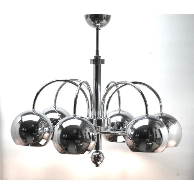 Ceiling lamp with 6 Eyeball Lights Goffredo Reggiani, 1970s Solid, sturdy construction with great attention to detail....