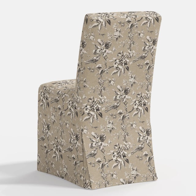 Stoffer Home x Cloth & Company Lindy Slipcover Dining Chair in Michigan Bird Toile Sand For Sale In Chicago - Image 6 of 6