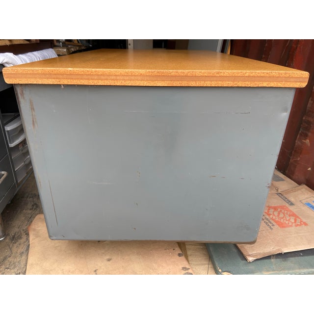 1960s Vintage Mid Century Modern Metal Tanker Desk For Sale - Image 9 of 12
