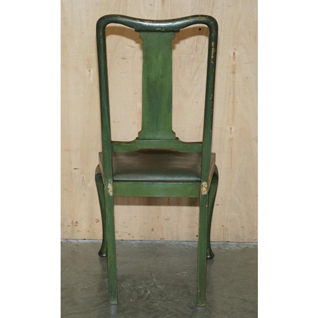 Set of Vintage Chinese Green Side Chairs, 1920s For Sale - Image 16 of 18
