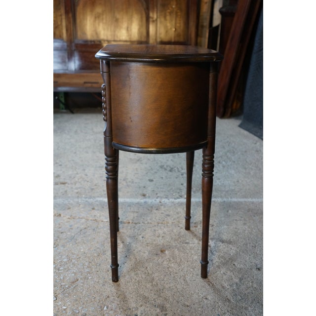 Antique Victorian Walnut Tobacco Humidor Cabinet Side Table Parlor Smoke Stand 26" For Sale - Image 9 of 18