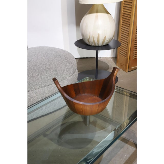 1950s Dansk Teak Staved Viking Salad Bowl by Jens Quistgaard For Sale - Image 9 of 17