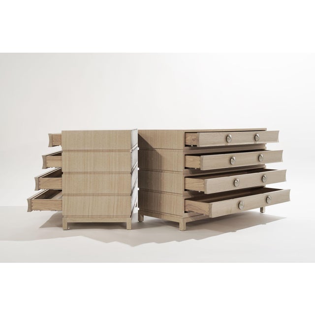 Not Yet Made - Made To Order Stacked Commodes in Limed Oak - a Pair For Sale - Image 5 of 18