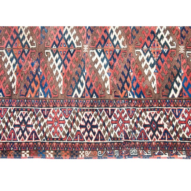 Persian Early 20th Century Persian Yamut Rug For Sale - Image 3 of 14