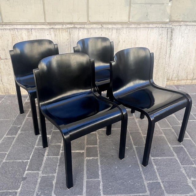 Mito Tisettanta Chairs by Carlo Bartoli, Italy, 1970s, Set of 4 For Sale - Image 4 of 7