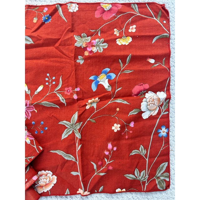 Vintage 1970s Indienne Floral Dinner Napkins - Set of 4 For Sale In Savannah - Image 6 of 7