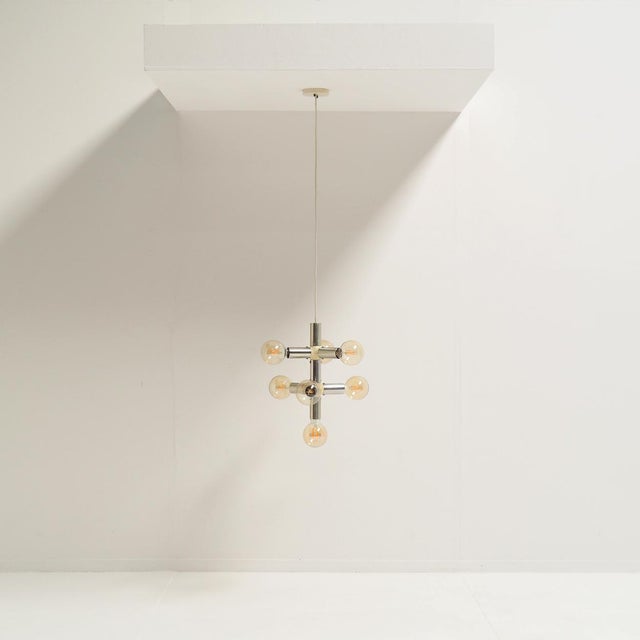 Vintage Light Structure Pendant Light by Trix and Robert Haussmann for Swiss Lamps International, 1960s For Sale - Image 4 of 11