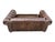 Wood Vintage Chesterfield Leather Sofa With Tufted Back and Rolled Arms – Warm Brown Patina For Sale - Image 7 of 15