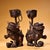 Pair of Antique Chinese Gilt Bronze Foo Dog Candle Holders With Ring Handles For Sale In Los Angeles - Image 6 of 10
