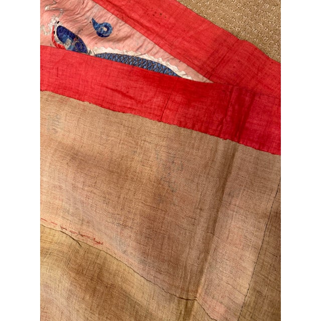 Ceremonial Chinese Emboidered Hanging Late Qing Dynasty 144 X Height 39 For Sale - Image 9 of 11