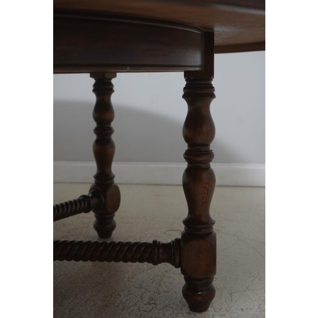 1970s Large Round Barley Twist Mahogany Dining Table For Sale - Image 5 of 14