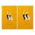 Japanese Crane Diptych, Oversized Gold Wall Art Collection, 16" X 24" For Sale
