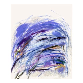 "Violette" Contemporary Abstract Expressionist Print in Shades of Violet - 24" X 30" For Sale