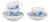 Mid-Century Blue Onion Porcelain Coffee Cups and Saucers from Meissen, Set of 6 For Sale