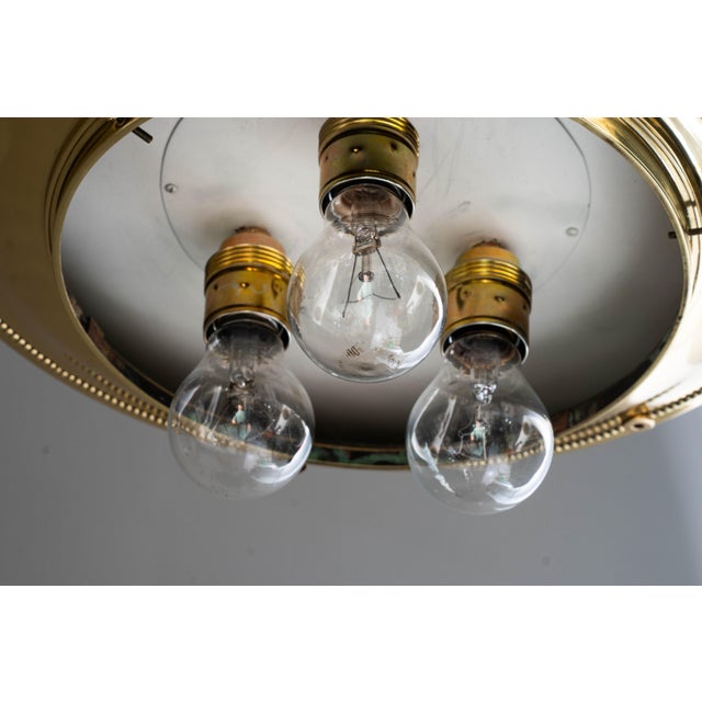 Large Art Deco Ceiling Lamp with Opal Glass Shade, Vienna, 1920s For Sale - Image 17 of 18
