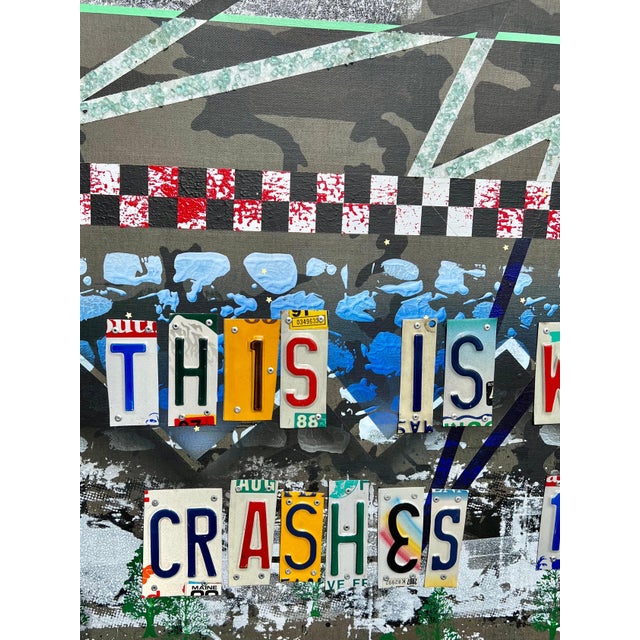 Ryan Humphrey, Outsider Ryan Humphrey Street Art Collage, Large Painting Jackson Pollock Photo For Sale In Miami - Image 6 of 14