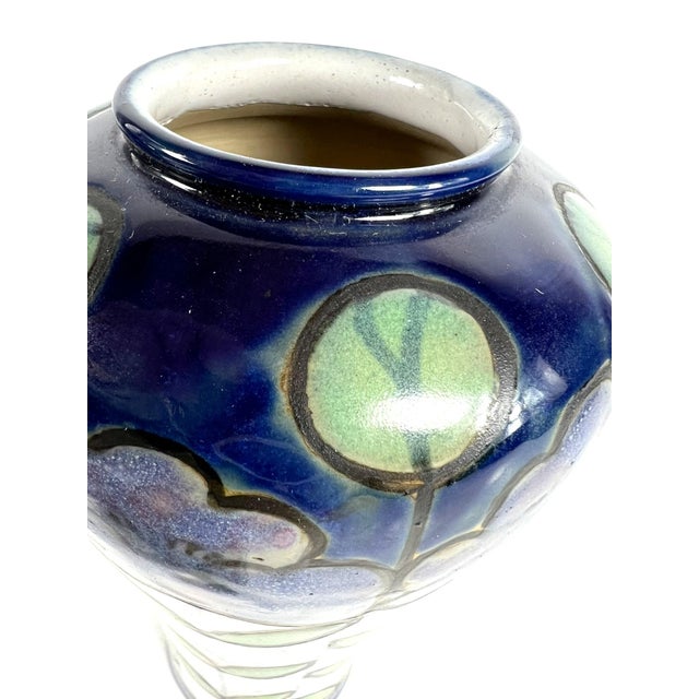 1910s Pair of Royal Doulton Stoneware Vase by Bessie Newburg For Sale - Image 11 of 12