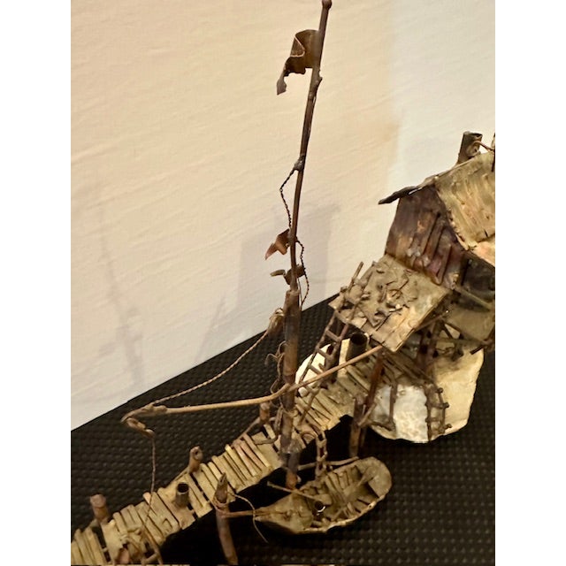 Mid 20th Century Vintage Intricate Lewk Wharf Themed Sculpture For Sale - Image 9 of 18