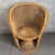Wood 20th Century Modernist Wicker Rattan Wicker Tub Chair with Cushions For Sale - Image 7 of 13
