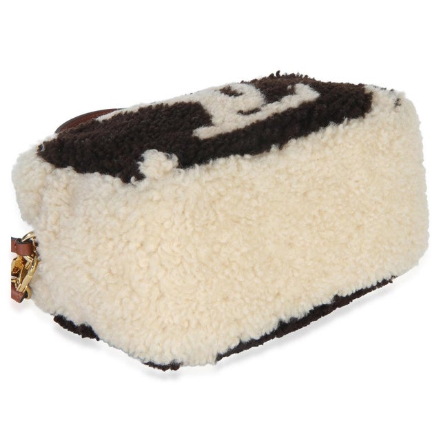 Brown Beige Monogram Teddy Fleece Beach Pouch For Sale In New York - Image 6 of 9