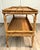 Brown Vintage Bamboo, Rattan & Wicker Two-Tier Console Display Table With Tray Top For Sale - Image 8 of 15