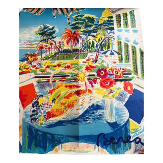 1960 Dimitrie Berea “Seaside Cabana” Print & Handwritten Exposition Invitation For Sale