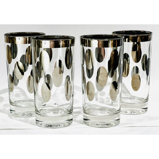 Contemporary Vintage Set of 4 Dorothy Thorpe Era Tumblers With Dots For Sale - Image 3 of 5
