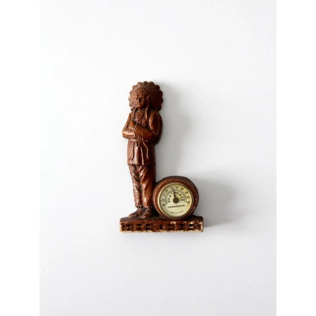 Wood Vintage Syroco Style Indian Chief Figurine For Sale - Image 7 of 7