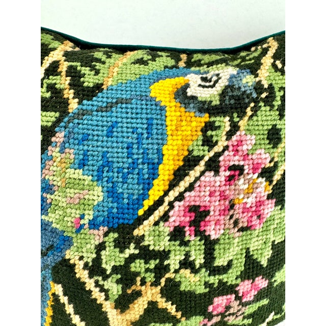 1960s Vintage Parrot Design Pillow For Sale - Image 5 of 9