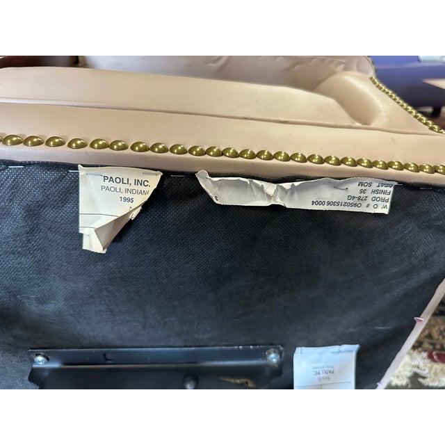 Vintage Paoli Company Swivel Desk Chair (Tan Leather) For Sale In Chicago - Image 6 of 7