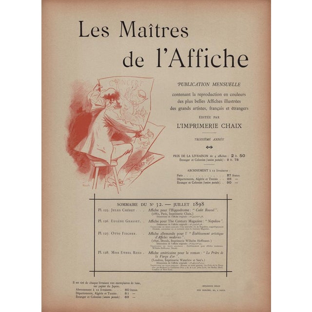 Otto Fischer, Kunst-Anstalt für Moderne from Les Maîtres de L'Affiche, 1898, Original Lithograph For Sale - Image 11 of 12