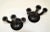 Ceramic Pair of Japanese Ceramic Black & Mother of Pearl Candelabra Made by Hand 1960 For Sale - Image 7 of 13