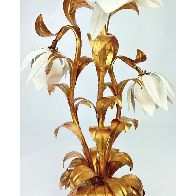 Gold Vintage Table Lamp by Hans Kögl, 1970s For Sale - Image 8 of 16