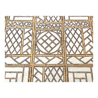 Quadrille "Lyford Trellis" Fabric - 3.5 Yards For Sale