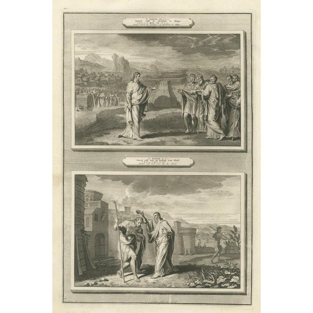 Pieter Mortier, Samuel at Mizpah and Samuel Anoints Saul King, 1700, Engraving For Sale - Image 12 of 12