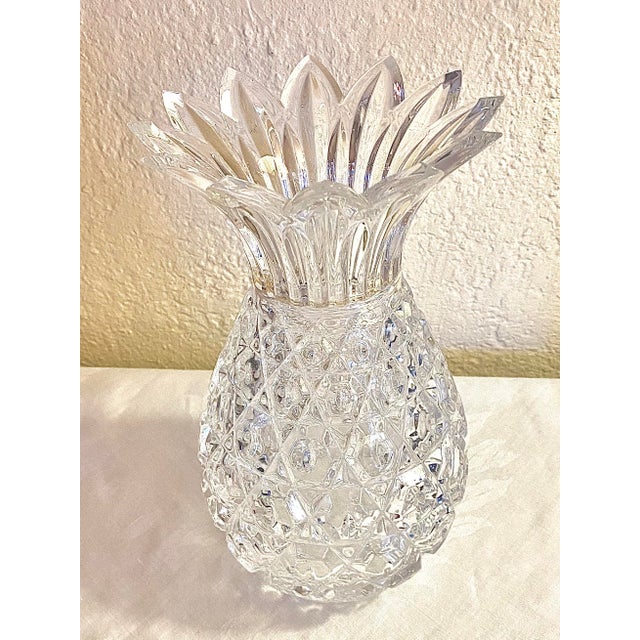 Traditional Vintage Shannon Crystal Pineapple Hospitality Vase For Sale - Image 3 of 9