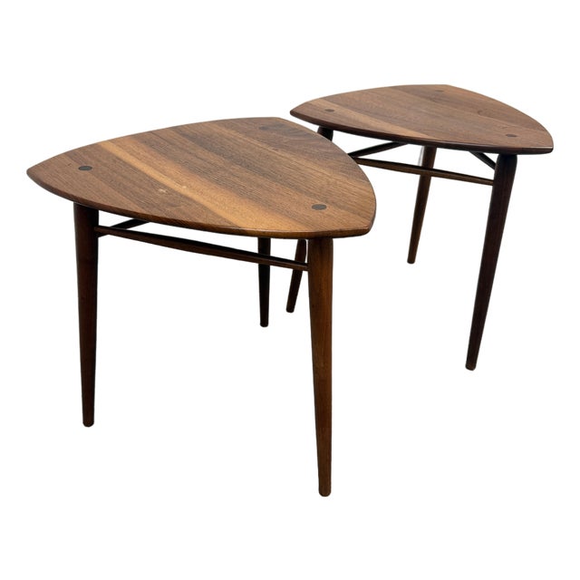 Kipp Stewart for Winchendon Furniture Guitar Pick Side Tables, Pair For Sale